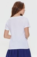 Women's Basic Organically Grown Cotton V-Neck T-Shirt in White, XL