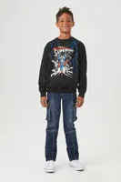 Kids Superman Pullover (Girls + Boys) in Charcoal, 9/10