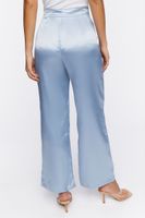 Women's Satin Wide-Leg Pants in Dusty Blue Large