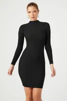 Women's Cable Knit Sweater Midi Dress XL