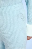 Women's Hello Kitty Sweater-Knit Pants in Baby Blue, 3X