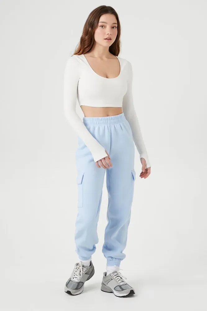 Women's Fleece Cargo Joggers XL