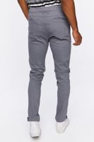 Men Zippered Skinny Pants in Grey, 32