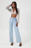 Women's Crisscross Plunging Crop Top