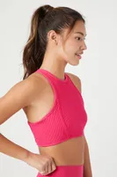 Women's Active Seamless Racerback Sports Bra in Hibiscus Medium