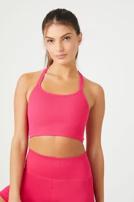 Women's Seamless Strappy Sports Bra in Hibiscus