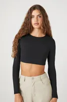 Women's Contour Sculpt Long-Sleeve Crop Top