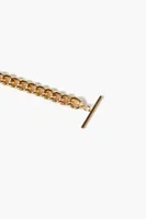 Women's Toggle Curb Chain Bracelet in Gold