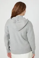 Women's Hooded Zip-Up Sweater Heather Grey