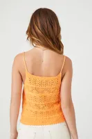 Women's Sweater-Knit Cami in Cantaloupe Small