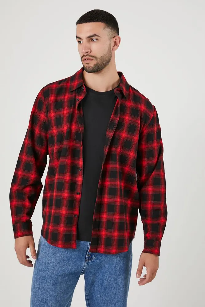 Men's Forever Flannel Shirt in Navy & Cream Plaid - Thursday