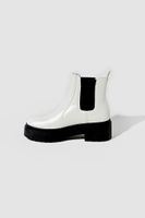 Women's Platform Chelsea Boots in White, 10