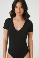 Women's Cotton-Blend V-Neck Bodysuit