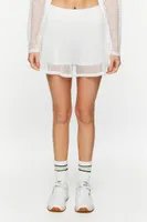 Women's Active Mesh Netted Skort in White Small