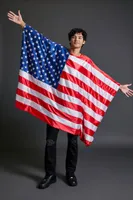 Men American Flag Costume in Red