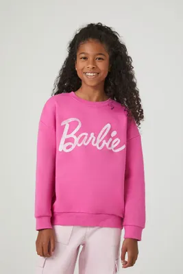 Girls Barbie Graphic Pullover (Kids) in Pink, 11/12