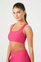 Women's Ribbed Racerback Sports Bra in Hibiscus, XL