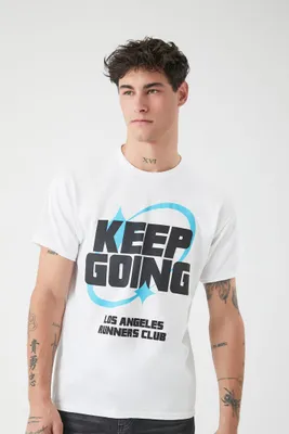 Men Los Angeles Runners Club Tee in White Small