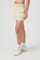 Women's Twill Mid-Rise Cargo Shorts Large