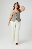 Women's High-Rise Straight Pants in White, 1X