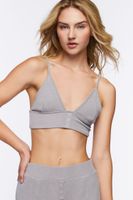 Women's Cropped Rib-Knit Cami in Heather Grey Medium