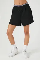 Women's City Names Graphic Bermuda Shorts in Black Large