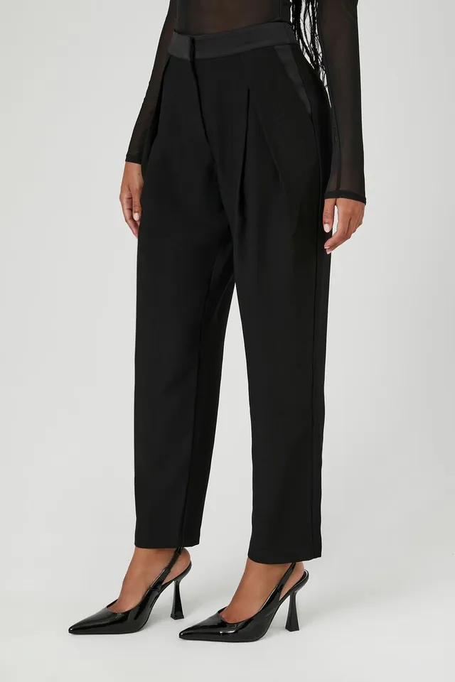 Forever 21 high waisted black slacks Z6 (M-Xl), Women's Fashion