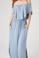 Women's Flounce Off-the-Shoulder Maxi Dress Medium