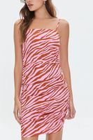 Women's Zebra Print Mini Dress in Pink Medium