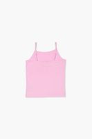 Girls Basic Organically Grown Cotton Cami (Kids) in Pink, 11/12