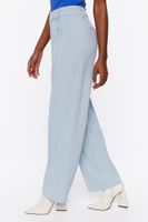 Women's Mid-Rise Straight-Leg Trousers in Light Blue Large