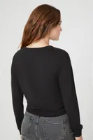 Women's Cropped V-Neck Sweater