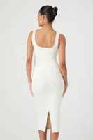 Women's Bodycon Tank Midi Dress in Vanilla Medium