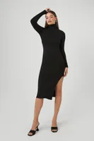 Women's Turtleneck Midi Sweater Dress