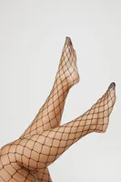 Sheer Fishnet Tights in Black