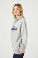 Women's Fleece California Zip-Up Jacket in Heather Grey Small