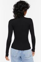 Women's Ribbed Turtleneck Sweater-Knit Top