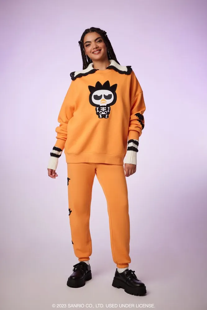 Women's Skeleton Badtz-Maru Joggers in Orange Small