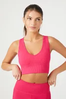 Women's Seamless Longline Sports Bra Hibiscus