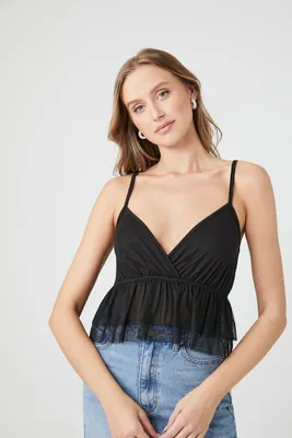 Women's Sheer Flounce Cami