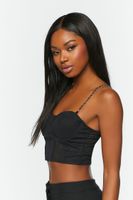 Women's Chain-Strap Bustier Crop Top