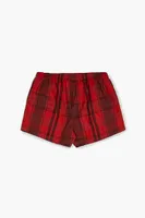 Men Men Plaid Boxer Shorts in Red Medium