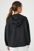 Women's Active Drop-Sleeve Hoodie Black