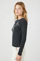 Women's Scorpio Graphic Top in Charcoal Medium