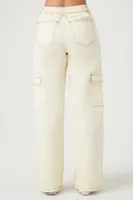 Women's Twill Cargo Pants in Yellow Cream, XL