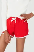 Girls French Terry Shorts (Kids) in Red/White, 11/12