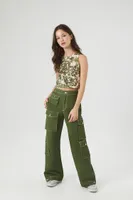 Women's Twill High-Rise Cargo Pants