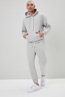 Men Basic Heathered Drawstring Joggers in Heather Grey Medium