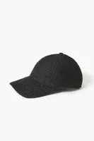 Textured Baseball Cap in Black