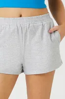 Women's Mid-Rise Lounge Shorts in Heather Grey, XL